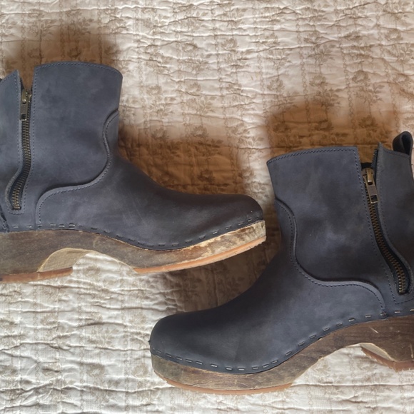 Sandgrens Manhattan clog boot in blue nubuck - Picture 5 of 9